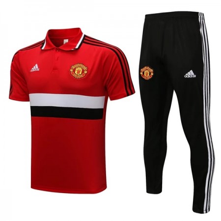 Manchester United Polo De Entrenamiento 2022/23 Roja Negra Blanca